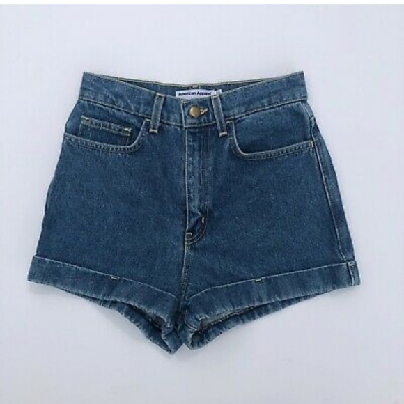 american apparel high waisted shorts sizing